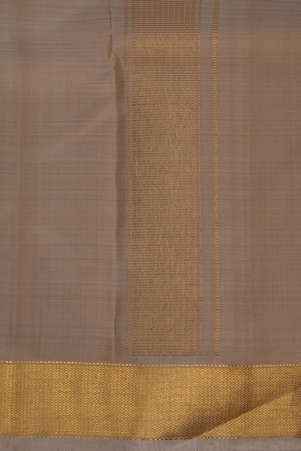Image of Kanchi Silk Beige Dhoti With Kanduva (8 X 4)